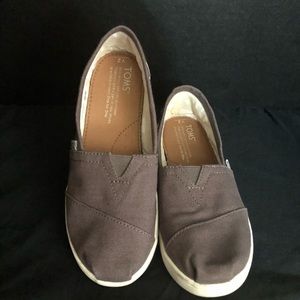 Toms Grey Classics kids canvas